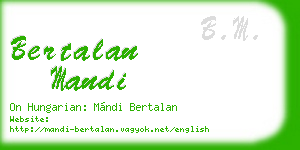 bertalan mandi business card